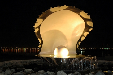 This photo of the Pearl Sculpture on the Doha (capital city), Qatar waterfront was taken by Jenny Rollo of Sydney, Australia.